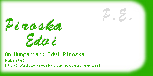 piroska edvi business card